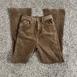 SHEIN Brown Corduroy Women’s / Junior’s Flared High Waisted Pants